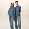 Camicia Ami de Coeur in cotone denim blu Camicia Ami de Coeur in cotone denim blu