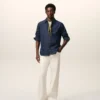 Camicia Ami de Coeur in cotone denim blu Camicia Ami de Coeur in cotone denim blu
