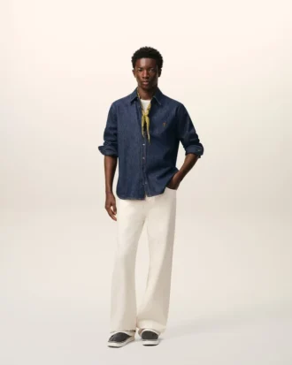 Camicia Ami de Coeur in cotone denim blu