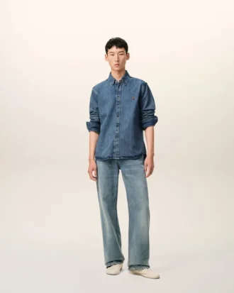 Camicia Ami de Coeur in cotone denim blu