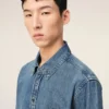 Camicia Ami de Coeur in cotone denim blu Camicia Ami de Coeur in cotone denim blu