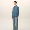 Camicia Ami de Coeur in cotone denim blu Camicia Ami de Coeur in cotone denim blu