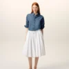 Camicia Ami de Coeur in cotone denim blu Camicia Ami de Coeur in cotone denim blu