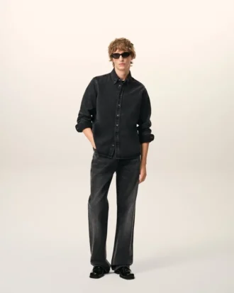 Camicia Ami de Coeur in cotone denim nero Camicia Ami de Coeur in cotone denim nero