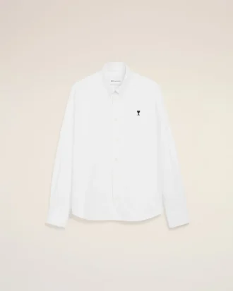 Camicia Ami de Coeur in cotone Oxford bianco