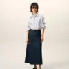 Camicia ampia Ami de Coeur in cotone a righe bianche