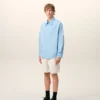 Camicia ampia Ami de Coeur in cotone blu con colletto a punta Camicia ampia Ami de Coeur in cotone blu con colletto a punta