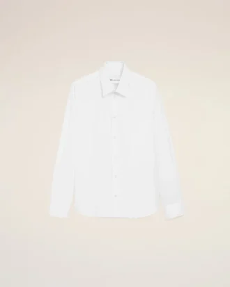 Camicia bianca in cotone su misura con ricamo Ami de Coeur
