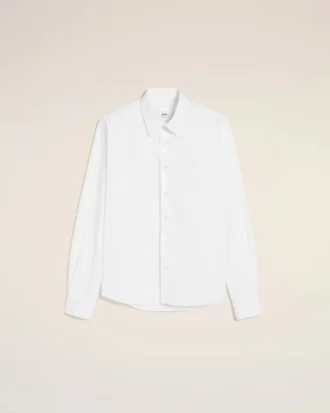 Camicia classica Ami de Coeur in cotone bianco Camicia classica Ami de Coeur in cotone bianco