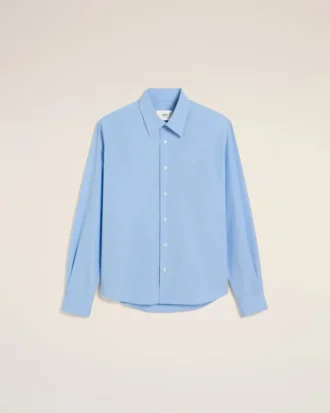 Camicia classica Ami de Coeur in cotone blu Camicia classica Ami de Coeur in cotone blu
