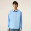 Camicia classica Ami de Coeur in cotone blu Camicia classica Ami de Coeur in cotone blu