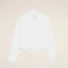 Camicia corta in cotone bianco con motivo Ami de Coeur in rilievo Camicia corta in cotone bianco con motivo Ami de Coeur in rilievo