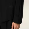 Camicia nera squadrata ricamata Ami Paris Camicia nera squadrata ricamata Ami Paris