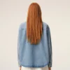 Camicia oversize in maglia di cotone blu Ami de Coeur Camicia oversize in maglia di cotone blu Ami de Coeur