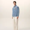 Camicia oversize in maglia di cotone blu Ami de Coeur Camicia oversize in maglia di cotone blu Ami de Coeur