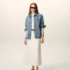 Camicia oversize in maglia di cotone blu Ami de Coeur Camicia oversize in maglia di cotone blu Ami de Coeur