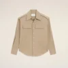 Camicia saharienne in cotone beige Camicia saharienne in cotone beige