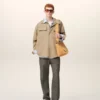 Camicia saharienne in cotone beige Camicia saharienne in cotone beige