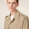 Camicia saharienne in cotone beige Camicia saharienne in cotone beige