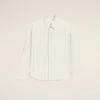 Camicia squadrata Ami de Coeur in cotone a righe bianche Camicia squadrata Ami de Coeur in cotone a righe bianche