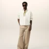 Camicia squadrata Ami de Coeur in cotone a righe bianche Camicia squadrata Ami de Coeur in cotone a righe bianche