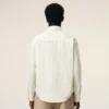 Camicia squadrata Ami de Coeur in cotone a righe bianche Camicia squadrata Ami de Coeur in cotone a righe bianche