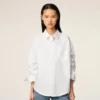 Camicia squadrata Ami de Coeur in cotone bianco Camicia squadrata Ami de Coeur in cotone bianco