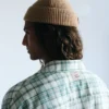 Camicia verde a quadri in cotone dal taglio squadrato Camicia verde a quadri in cotone dal taglio squadrato