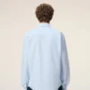 Camicie classiche a maniche lunghe in cotone blu con colletto button-down e ricamo ADC Camicie classiche a maniche lunghe in cotone blu con colletto button-down e ricamo ADC