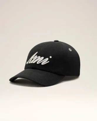 Cappellino Ami in cotone nero con toppa in feltro