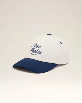 Cappellino Ami Paris in cotone bicolore blu e bianco