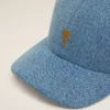Cappellino in denim blu con ricamo “Ami de Coeur” Cappellino in denim blu con ricamo “Ami de Coeur”