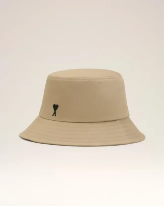 Cappello a secchiello Ami de Coeur in cotone beige