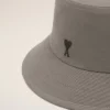 Cappello a secchiello Ami de Coeur in cotone grigio Cappello a secchiello Ami de Coeur in cotone grigio