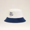 Cappello Ami Paris in cotone blu e bianco Cappello Ami Paris in cotone blu e bianco