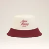 Cappello Ami Paris in cotone rosso e bianco Cappello Ami Paris in cotone rosso e bianco