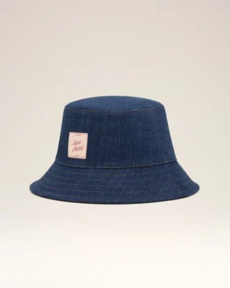 Cappello con toppa Ami Paris Heritage in cotone denim blu