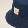 Cappello con toppa Ami Paris Heritage in cotone denim blu Cappello con toppa Ami Paris Heritage in cotone denim blu