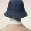 Cappello con toppa Ami Paris Heritage in cotone denim blu Cappello con toppa Ami Paris Heritage in cotone denim blu