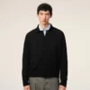 Cardigan nero in lana con colletto a camicia Ami de Coeur Cardigan Cardigan nero in lana con colletto a camicia Ami de Coeur Cardigan