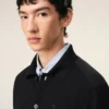 Cardigan nero in lana con colletto a camicia Ami de Coeur Cardigan Cardigan nero in lana con colletto a camicia Ami de Coeur Cardigan