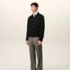 Cardigan nero in lana con colletto a camicia Ami de Coeur Cardigan Cardigan nero in lana con colletto a camicia Ami de Coeur Cardigan