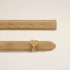 Cintura con fibbia Ami de Coeur in pelle di vacchetta arancione