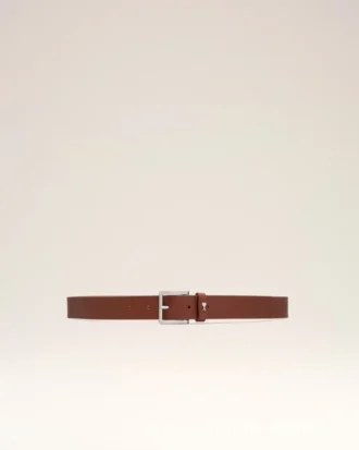 Cintura Paris Paris in pelle di vacchetta arancione