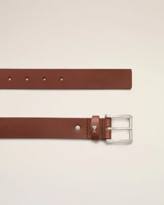Cintura Paris Paris in pelle di vacchetta arancione