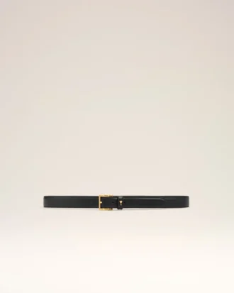 Cintura Paris Paris in pelle di vacchetta nera