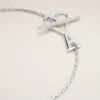 Collana a catena 2 in 1 Ami de Coeur in ottone argentato