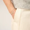Collana a catena 2 in 1 Ami de Coeur in ottone argentato