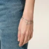 Collana a catena 2 in 1 Ami de Coeur in ottone argentato