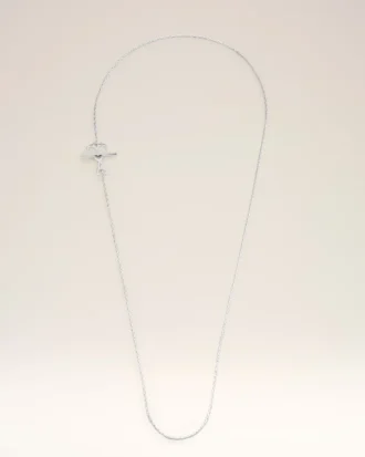 Collana con catena Ami de Coeur in ottone argentato